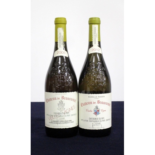 709 - 1 bt  Châteauneuf du Pape (blanc) V.V.  Ch. de Beaucastel  2005 Pierre Perrin  ts 1 bt  Châteauneuf ... 