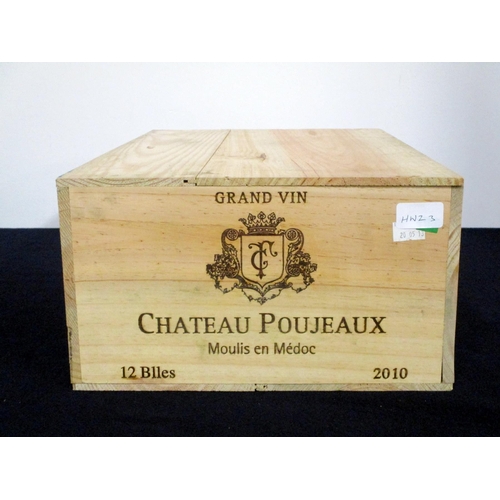 801 - 12 bts Ch. Poujeaux 2010 owc Moulis (Médoc) Cru Grand Bourgeois