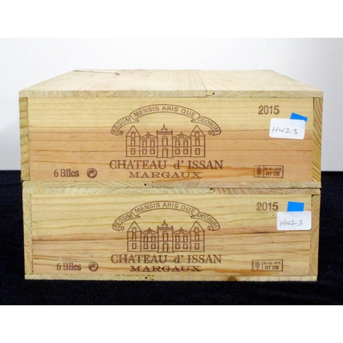 804 - 12 bts  Ch. d'Issan 2015 owc (2 x 6) Cantenac (Margaux) 3me Cru Classé