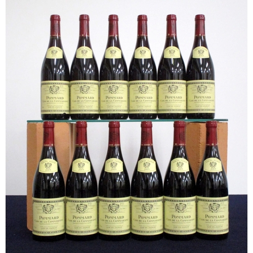 822 - 12 bts Pommard 1er Cru Clos de la Commaraine 2005 owc Louis Jadot i.n, 1 vsl torn label