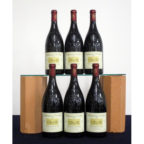 836 - 6 magnums Châteauneuf du Papes 2007 owc (2 x 3 1 split lid) Ch. La Nerthe hf