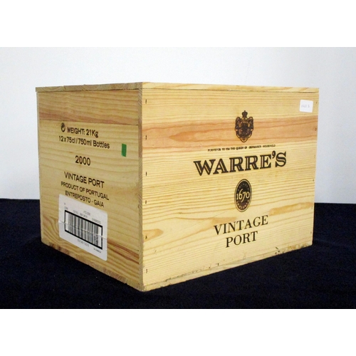 848 - 12 bts Warres 2000 Vintage Port owc