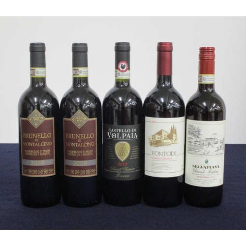 86 - 2 bts Brunello di Montalcino 2009 Lidl vsl ntl 1 bt Castello di Volpaia Chianti Classico Riserva 201... 