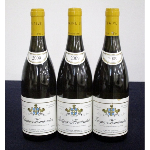 879 - 3 bts Puligny-Montrachet 2009 Dom Leflaive  hf/i.n, vsl ntl, 1 vsl stl