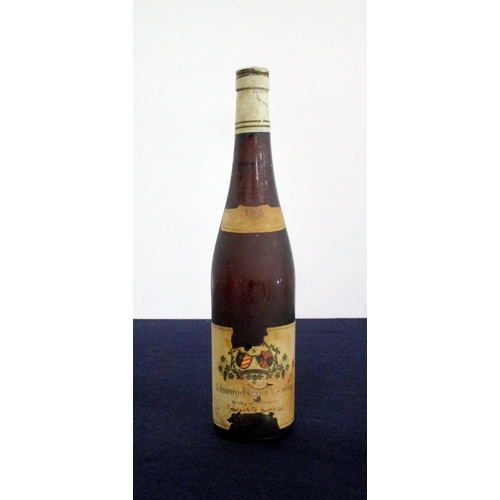 914 - 1 bt Johannisberger Riesling 1966 shipped & bottled by Grants of St James sl torn/aged/sl stl