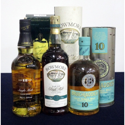 204 - 1 70-cl bt Ben Bracken 12 YO Speyside Single Malt Scotch Whisky 40% oc 1 70-cl bt Bowmore 12 YO Isla... 