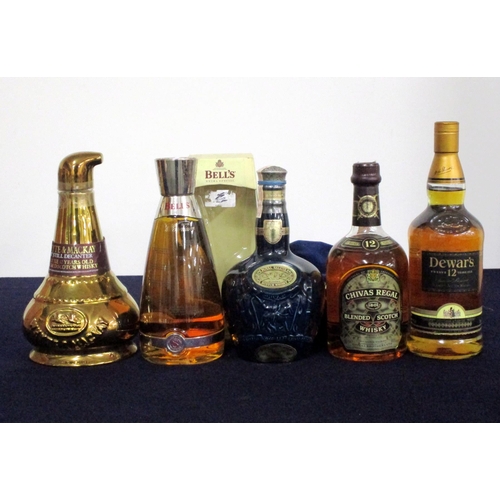 210 - 1 litre bt Whyte & Mackay Pot Still Decanter Deluxe 12 YO blended Scotch Whisky 43% 1 70-cl bt Bells... 