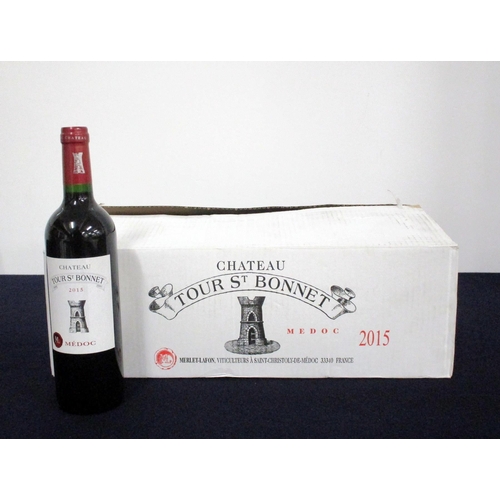 226 - v 12 bts Ch. La Tour St Bonnet 2015 oc Médoc Cru Bourgeois