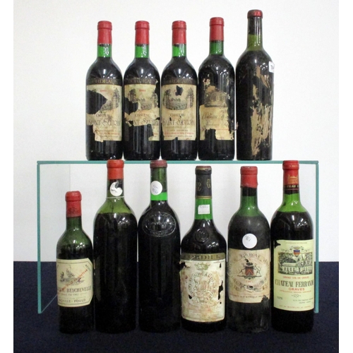 279 - 1 hf bt Beychevelle 1963 St-Julien ls, vsl bs, aged label 1 bt Ch. Ducru-Beaucaillou 1972 St-Julien,... 