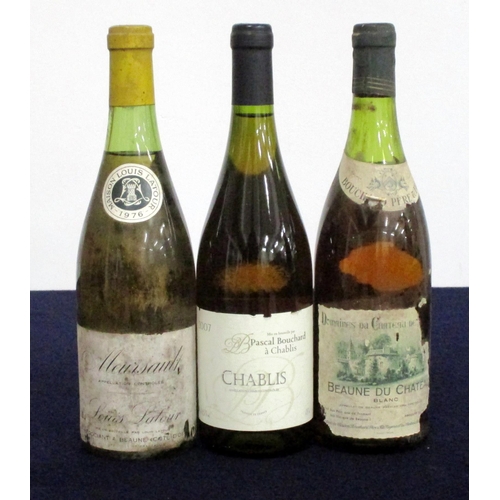 283 - 1 bt Mersault 1976 Louis Latour us bs 1 bt Chablis 2007 Pascal Bouchard À Chablis hf/i.n 1 bt Beaune... 