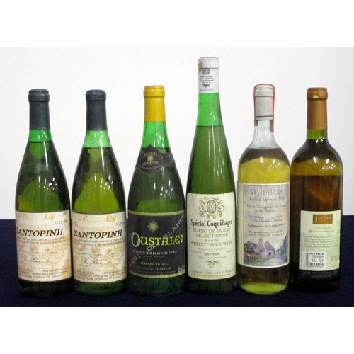 287 - 2 bts Eantopinh Vin Blanc Sec NV sl bs 1 bt L'Oustalet Maroc Blanc de Blancs CEP D'Or NV sl bs 1 bt ... 