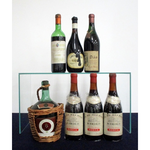 290 - 1 bt Bod Unidas Rioja Tinto Riserva 1959 ts 3 bts Bosca Barolo Riserva 1962 Il Re Dei Vini, 1 ts, 1 ... 