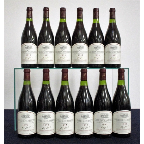 556 - 12 bts Gevrey-Chambertin 1993 Dom Rossignol-Trapet 4 i.n, 3 vts, 5ts, vsl bs, vsl ntl