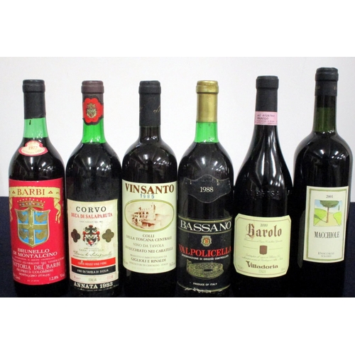 606 - 1 bt Barbi Brunello di Montalcino Riserva 1977 vts 1 bt Corvo Duca di Salaparuta Vino da Tavola di S... 