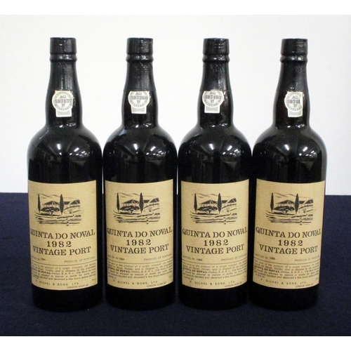 612 - 4 bts Quinta do Noval 1982 Vintage Port 1 base of neck, 3 i.n