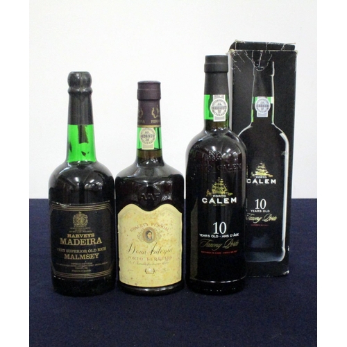 767 - 1 bt Harveys Very Superior Old Rich Malmsey Madeira NV base of neck 1 bt Porto Ferreira Dona Antonia... 