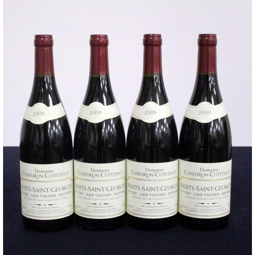 849 - 4 bts Nuits-St-Georges 1er Cru Les Vignes-Rondes 2009 Dom Confuron-Cotetidot i.n