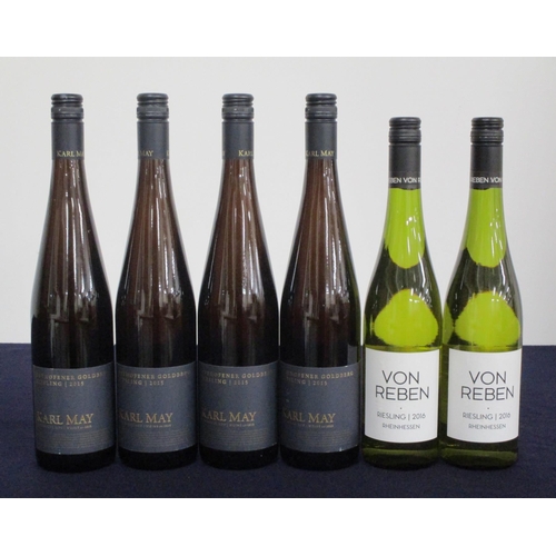 85 - 4 bts Karl May Osthofener Goldberg Riesling 2015 Rheinhessen 2 bts Von Reben Riesling 2016 Rheinhess... 