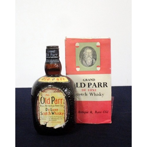 114 - 1 (believed 70-cl) bt Grand Old Parr de Luxe Scotch Whisky, oc - damaged and repaired with clear tap... 