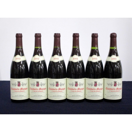 103 - 6 bts Chambolle-Musigny 1er Cru Chatelots 2002 Ghislaine Barthod 2 hf/i.n, 4 i.n,