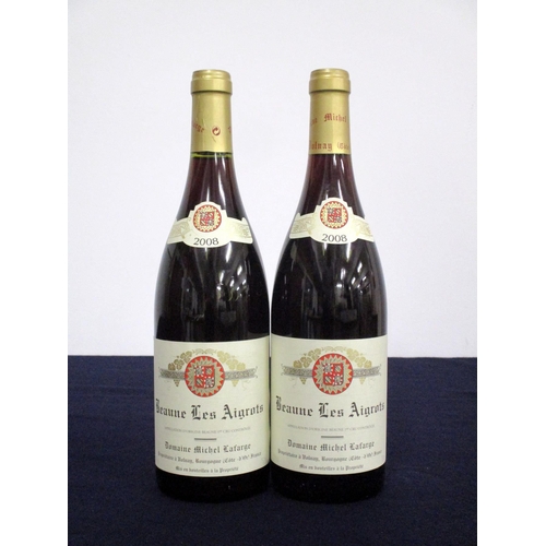 115 - 2 bts Beaune Les Aigrots 1er Cru 2008 Dom Michel Lafarge hf, hf/i.n