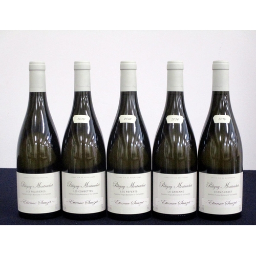 161 - 1 bt Puligny-Montrachet  1er Cru Les Folatières 2016 Etienne Sauzet missing vintage slip 1 bt Pulign... 