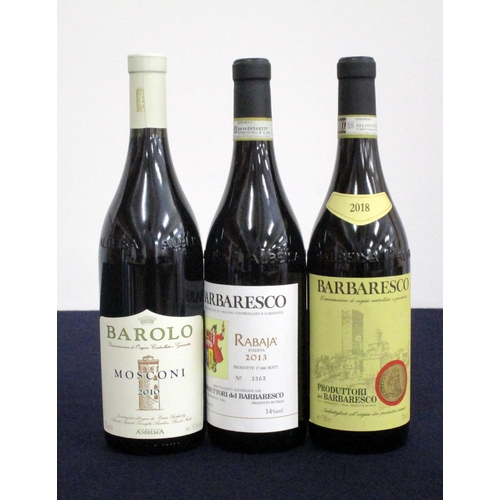 196 - 1 bt Anselma Barolo Mosconi 2010 i.n 1 bt Produttori del Barbaresco, Barbaresco Rabaja Riserva 2013 ... 