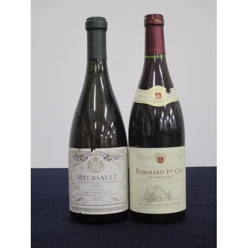 211 - 1 bt Meursault Blanc 1992 Arthur Barolet et Fils us/ts, vsl torn label 1 bt Pommard 1er Cru 'Les Rug... 