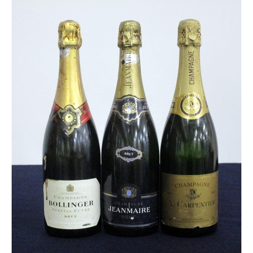 213 - 1 bt Bollinger Special Cuvée Brut Champagne NV sl scuffed stl 1 bt A. Carpentier Brut Champagne NV 1... 