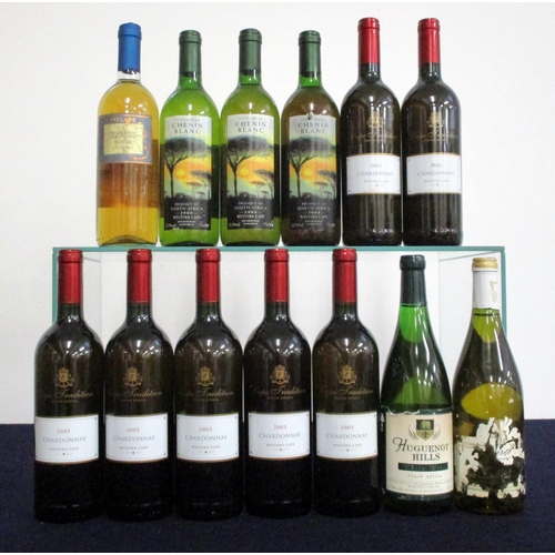 232 - 1 bt Vallade Chardonnay Delle Venezie 1998 stl 3 bts South African Chenin Blanc 2000 Western Cape sl... 