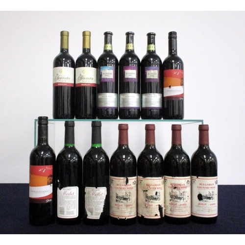 233 - 2 bts La Serrata Merlot 2002 Central Valley 3 bts Blossom Hill Merlot 2003 2 bts Stowells World Esta... 