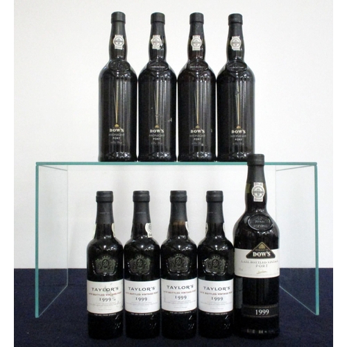 234 - 4 hf bts Taylors LBV 1999 1 sl stl 1 bt Dows LBV 1999 bottled 2005 4 bts Dows Midnight Port sl ntl A... 