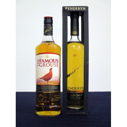 237 - 1 70-cl bt Penderyn Single Malt Welsh Whisky 46% 1 litre The Famous Grouse Blended Scotch Whisky 40%... 