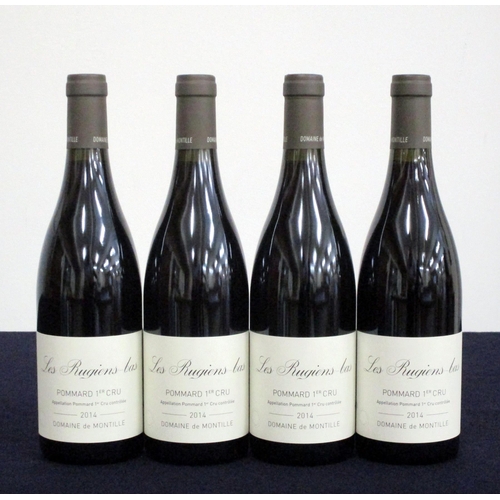 245 - 4 bts Pommard 1er Cru Les Rugiens-bas 2014 oc Dom de Montille