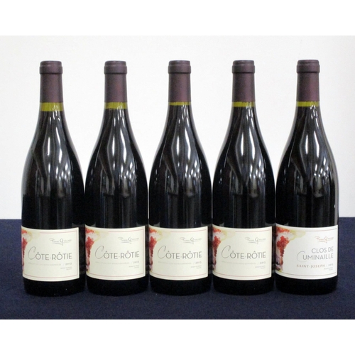 247 - 4 bts Côte-Rotie 2015 Pierre Gaillard 1 bt Saint Joseph Clos de Cuminalle 2015 Pierre Gaillard Above... 