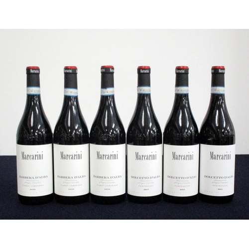 249 - 3 bts Marcarini Barbera D'Alba Ciabot Camerano 2020 3 bts Marcarini Dolcetto D'Alba Fontanazza 2021 ... 