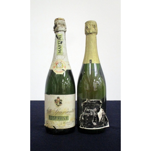 272 - 1 bt Martini Asti Spumante NV aged/torn/stl, foil damaged 1 bt St. Michael French Sparkling Wine NV ... 