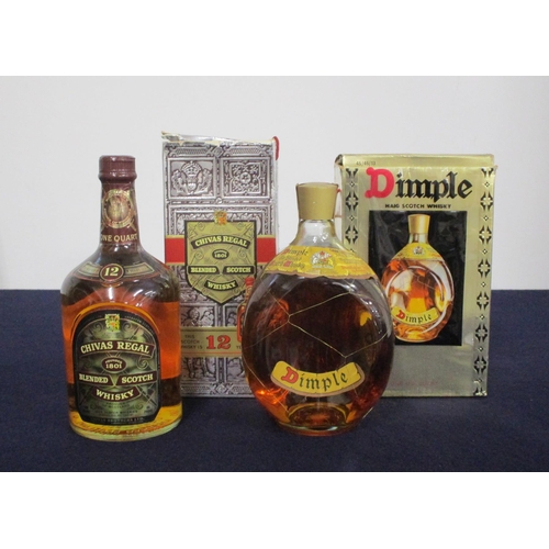 273 - 1 US Quart Chivas Regal 12 YO blended Scotch Whisky 86° proof oc OT 1 US Quart Haig Dimple Old Blend... 