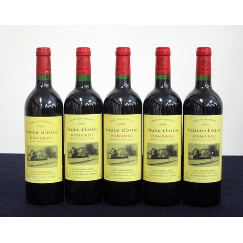 313 - 1 bt  Ch. l'Enclos 2000 Pomerol  hf/i.n, vsl ntl 4 bts  Ch. l'Enclos 2005 Pomerol  2 hf/i.n, 2 i.n A... 