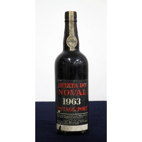 324 - 1 bt Quinta do Noval 1963 Vintage Port base of neck