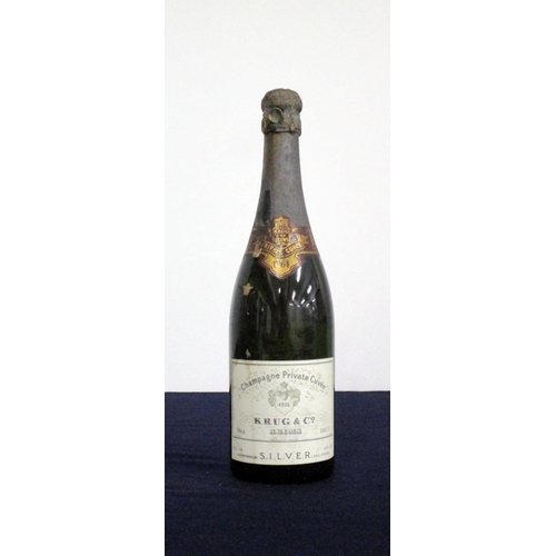 331 - 1 bt Krug Private Cuvée Champagne 1964, 3mm below neck label, vsl bs, vsl stl, S.I.L.V.E.R. Import s... 