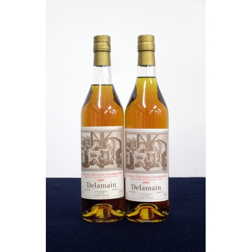 339 - 2 70-cl bts Delamain Grand Champagne Cognac 1997 landed 1998, bottled 2015