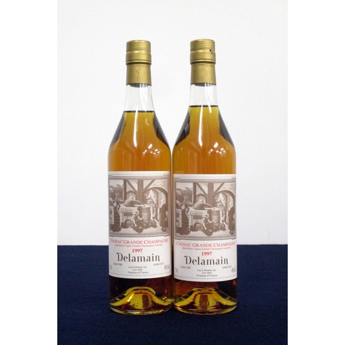 340 - 2 70-cl bts Delamain Grand Champagne Cognac 1997 landed 1998, bottled 2015