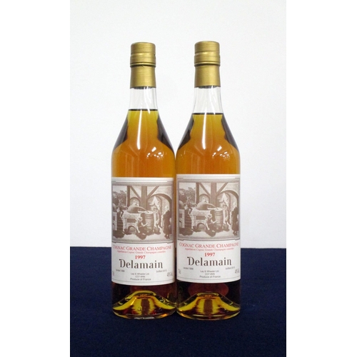 341 - 2 70-cl bts Delamain Grand Champagne Cognac 1997 landed 1998, bottled 2015