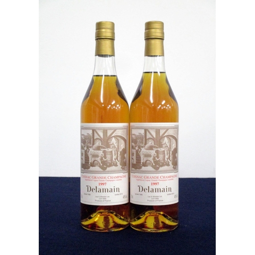 342 - 2 70-cl bts Delamain Grand Champagne Cognac 1997 landed 1998, bottled 2015