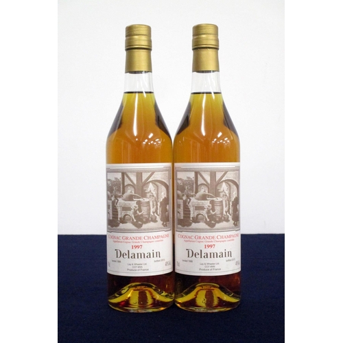 343 - 2 70-cl bts Delamain Grand Champagne Cognac 1997 landed 1998, bottled 2015