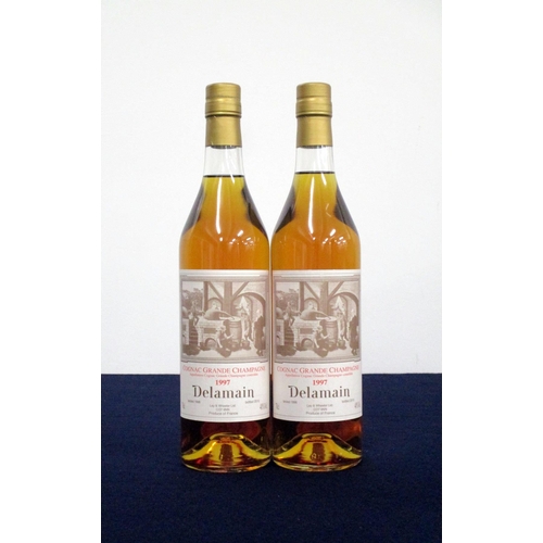 344 - 2 70-cl bts Delamain Grand Champagne Cognac 1997 landed 1998, bottled 2015