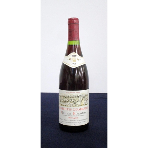 373 - 1 bt Ruchottes Chambertin Clos des Ruchottes Monopole 1986 Dom Armand Rousseau Père et Fils i.n, vsl... 