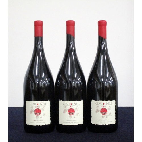 445 - 3 magnums Clau de Nell, Cabernet Franc, 2011 oc Anne Claude Leflaive