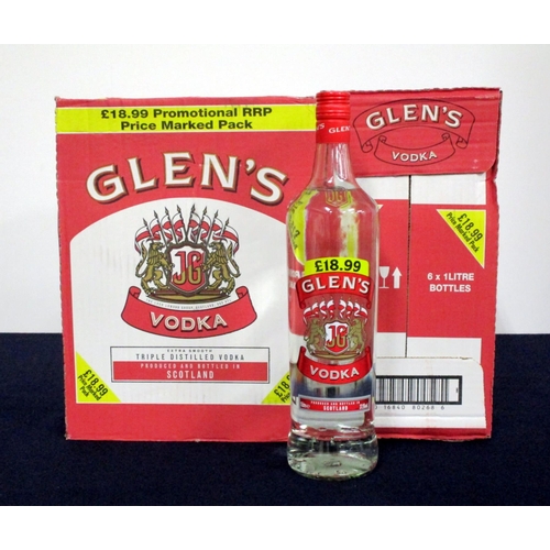 465 - 12 litre bts Glens Vodka 37.5% oc  (2 x 6)